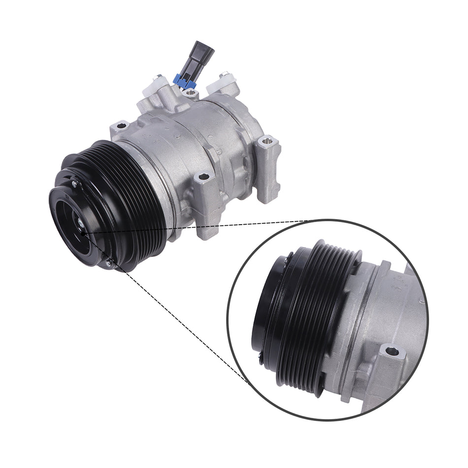 10SRE18C A/C Compressor RE284680 for John Deere Loader 310K 310SK 315SK 325K 325SK 410K 710K 210K 344K - Sinocmp