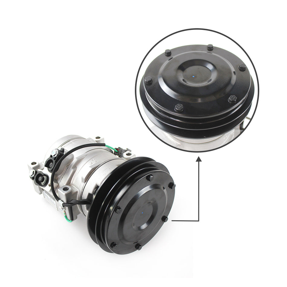 10S15C A/C AC Compressor 20Y-979-6121 447220-4053 for Komatsu PC200-7 PC200-8 PC220-8 PC270-8 PC300-8 Excavator