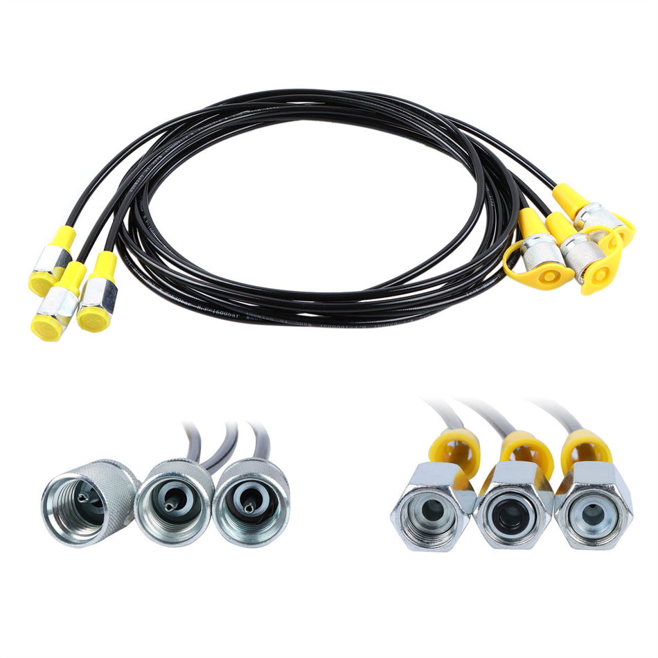 Hydraulic Pressure Test Kit 3 Gauges 25/40/60Mpa 12 Couplings for Excavators - Sinocmp