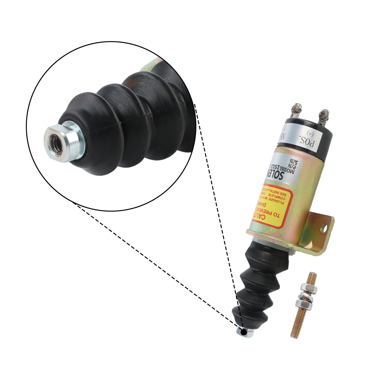 Fuel Shutdown Solenoid Valve 12V 1502-12C2U1B2 - Sinocmp