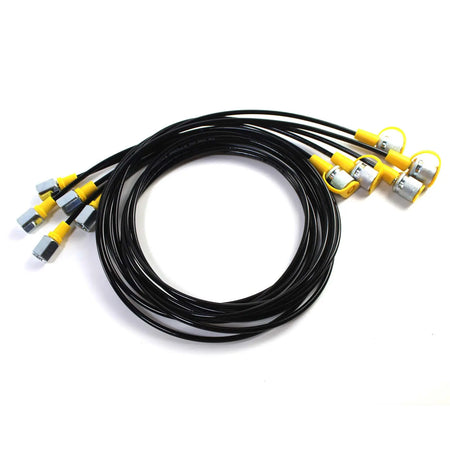 5 Gauges Double Layer Hydraulic Pressure Test Kit 13 Coupling 14 Tee Fittings Free Shipping