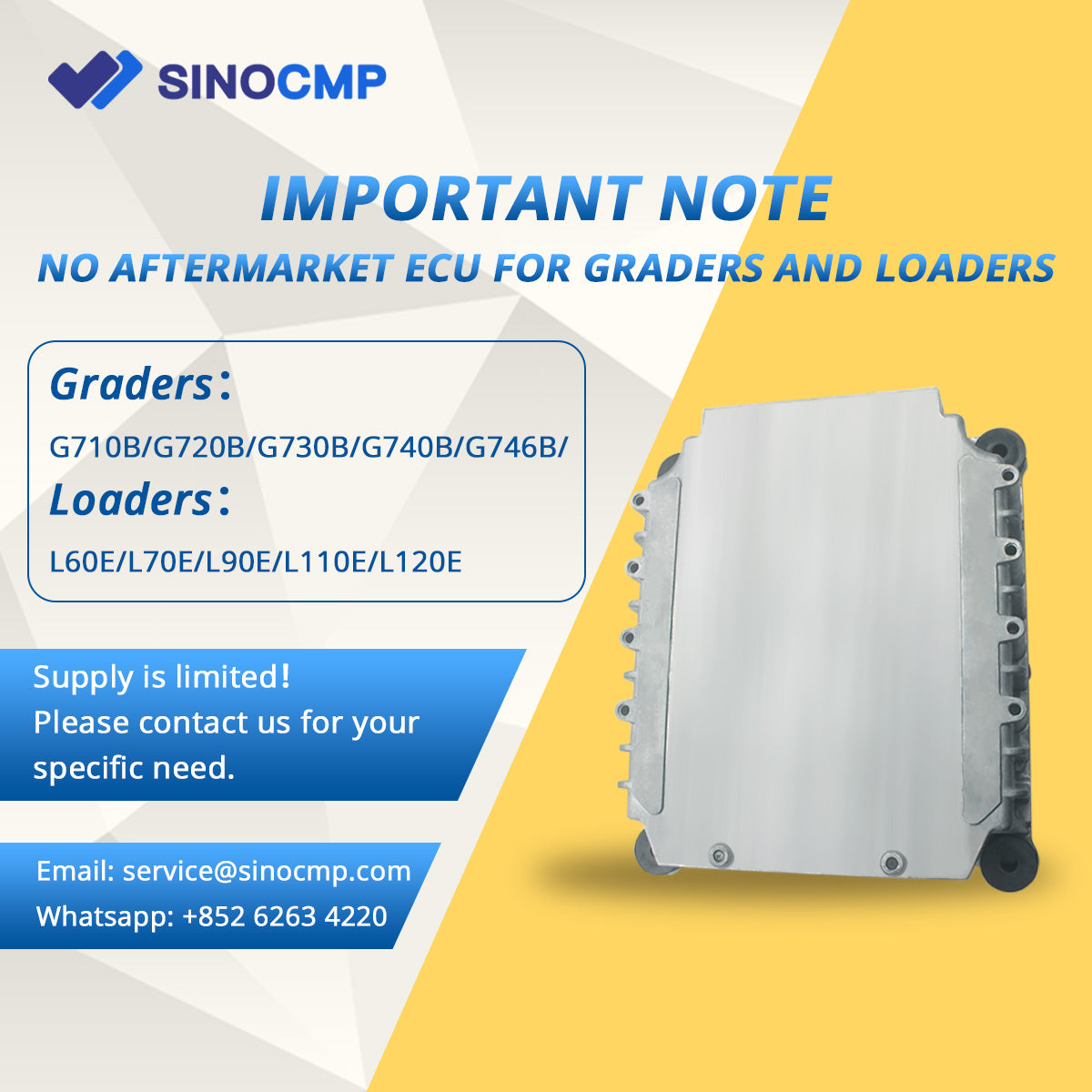 Important Notes for Volvo ECU Controller 60100002 20577135