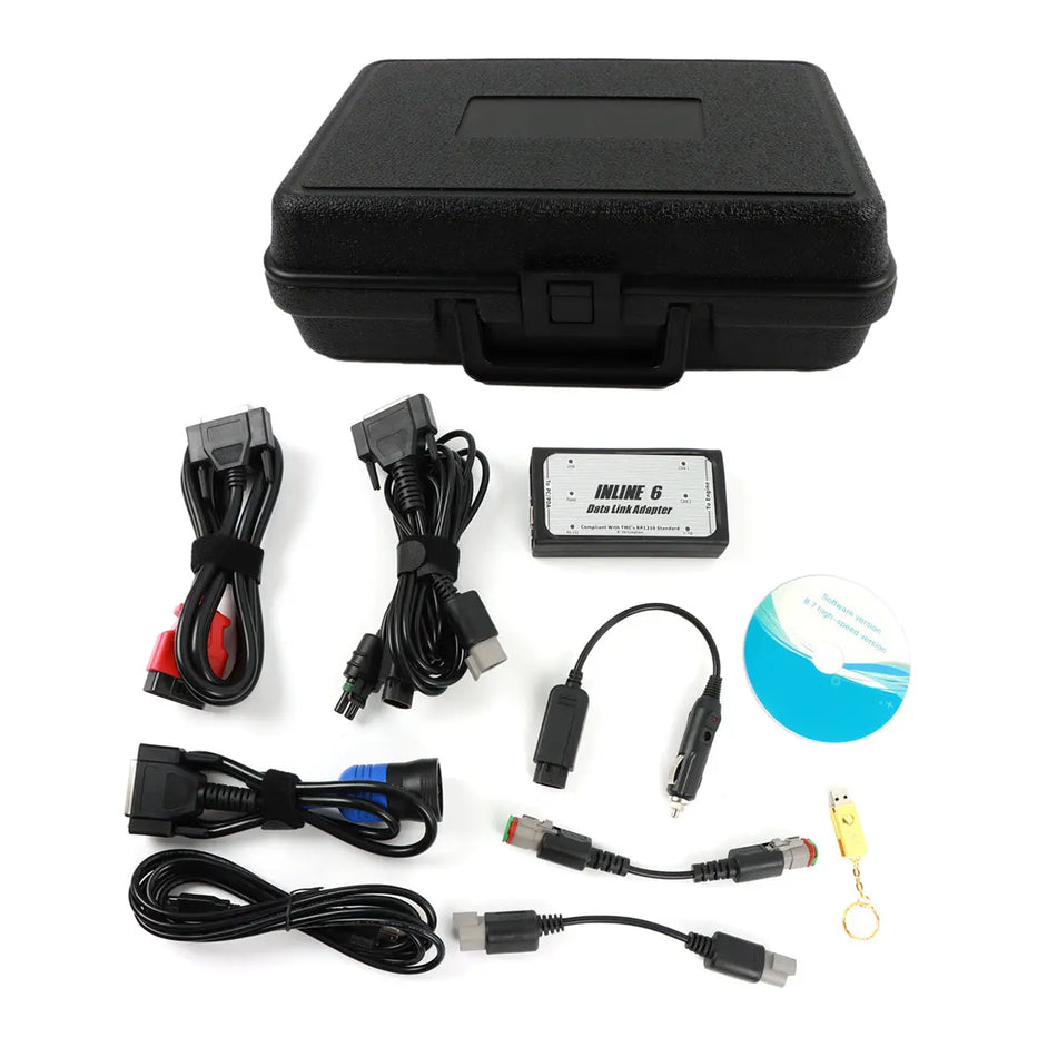 Inline 6 Data Link Adapter 3165033 Fits Cummins Komatsu Diagnostic Scanner Kit SINOCMP