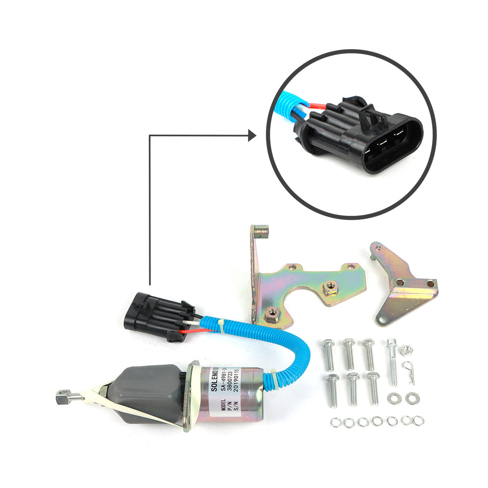 SA-4981-24 24V Fuel Shut Off Solenoid for Cummins Diesel Engine - Sinocmp
